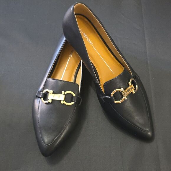 BRAND NEW REPORT RAYDER LOAFERS WITH GOLD DETAIL DESIGN FLAT - Picture 16 of 16